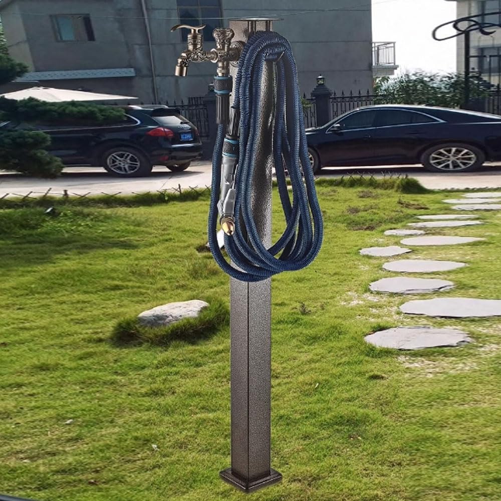 Rubinetto da giardino autoportante con colonna d'acqua antigelo e design retrò idrante per giardini verticali e patii