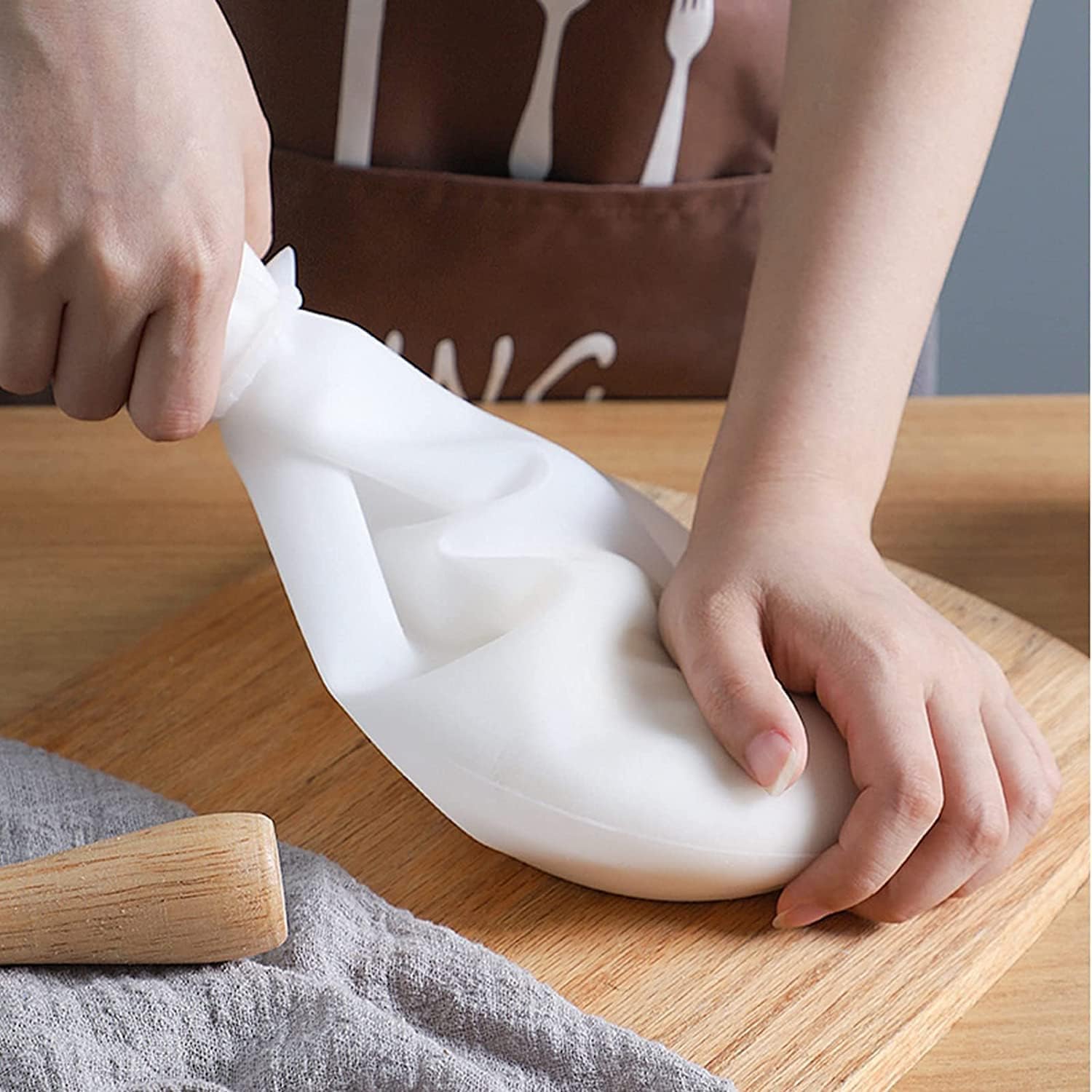Silicon Atta Kneading Dough Maker Bag, Silicone Preservation Magic Kneading Bag for Mixer for Bread, Pastry, Pizza & Tortilla Flour-Mixing Bag Best Non-Toxic Multifunctional Cooking Tool-image-20