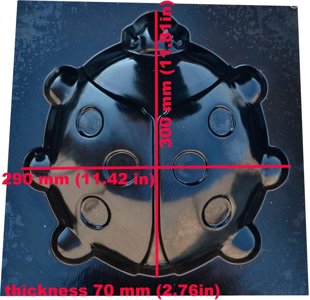 Concrete Mold 3D Ladybug Stone Decor Garden Aquarium Plastic Mold Sold D45