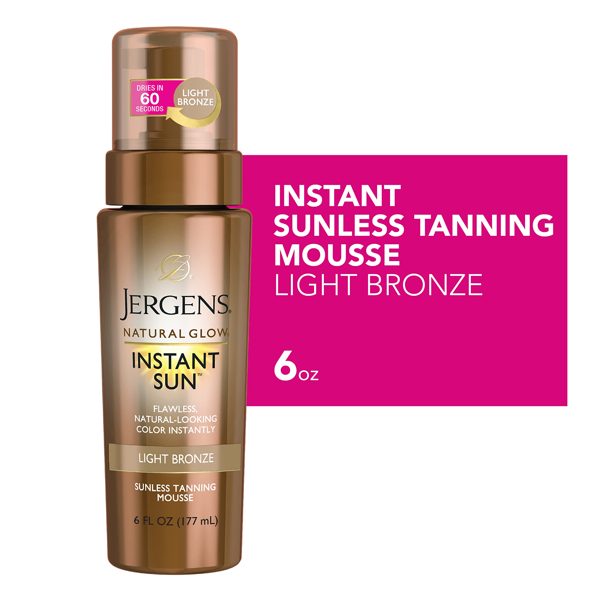 Jergens Natural Glow Instant Sun Body Mousse Self Tanner For Light Bronze Tan Sunless Tanning Body Bronzer Fake Tan For Fair To Medium Skin 6 Ounce Buy Online In Antigua And Barbuda