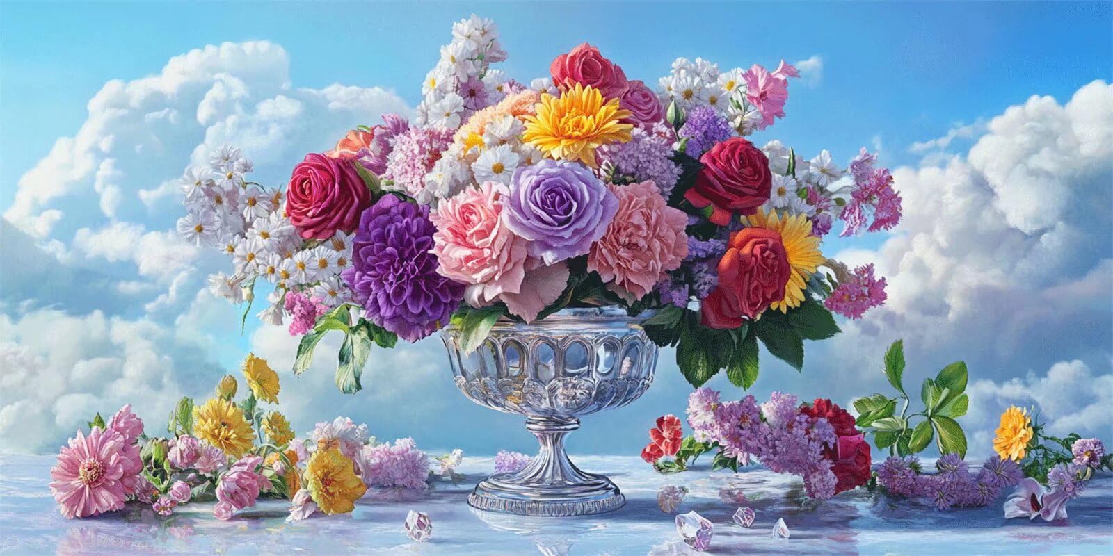 Pintar por Numeros Flor Pintar por Numeros Niños,Pintura por Numeros Adultos y Principiantes, Manualidades Niños 10 Años DIY Paint by Numbers Kit Completo,para Decoración Hogar 20x40 inch Paisaje-y340