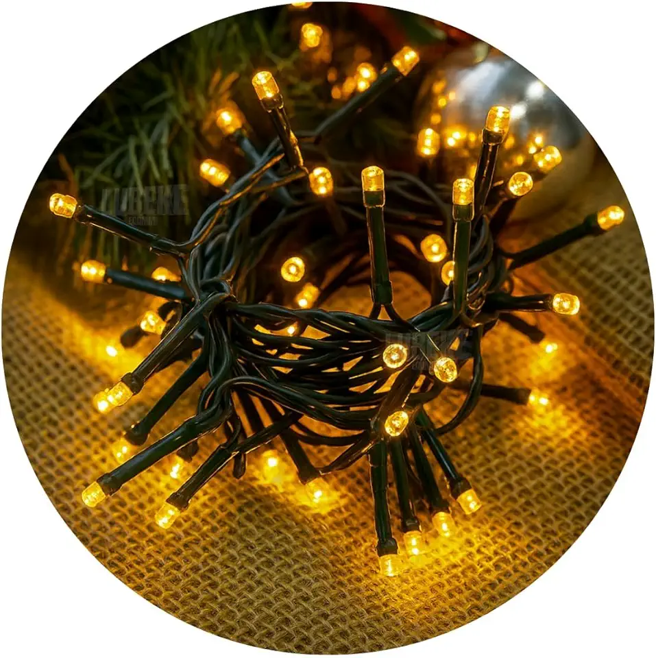 Pisca Arroz 100 Leds Luz Forte De Natal 8 Funções De Iluminação (Branco Quente 127V)