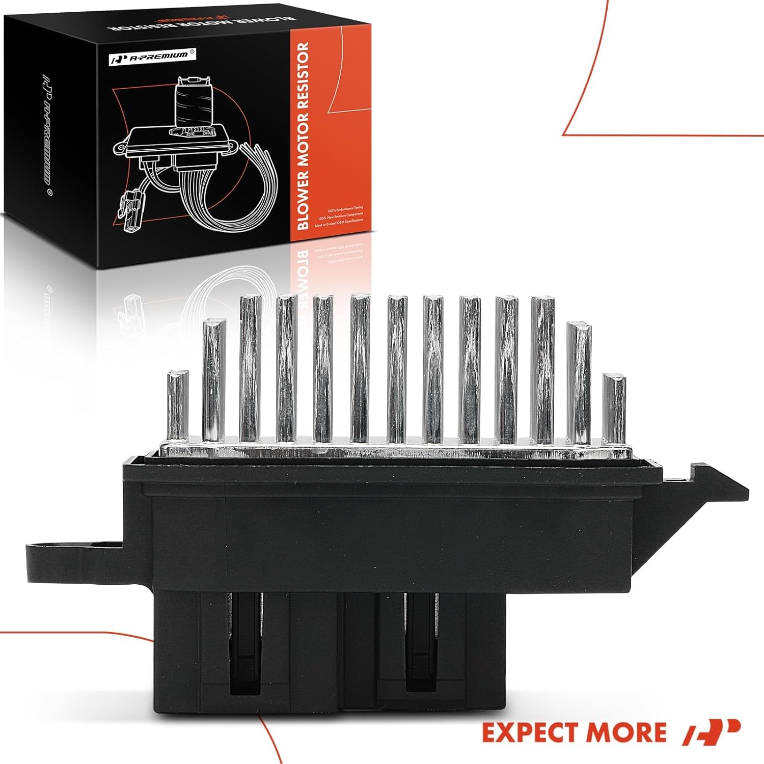 A-Premium Front HVAC Blower Motor Resistor Compatible with Nissan Rogue, Rogue Sport, Pathfinder, Qashqai & Ford Fiesta, Transit-250, EcoSport, Transit-350, Transit-150, Transit-350 HD
