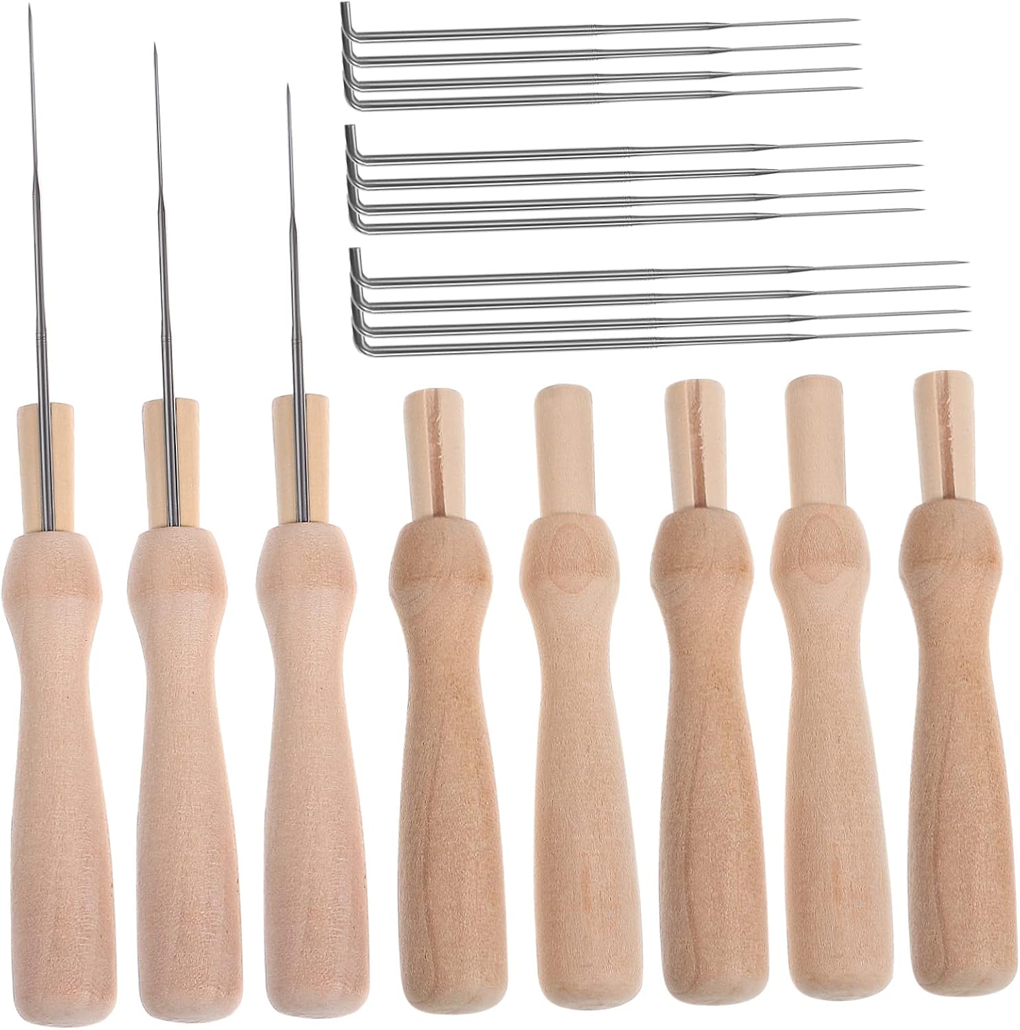 ETHZZLE Wool Felting Tool Kit for Felting Starter 46pcs Iron Timber