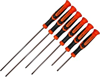 Harden Professional 6PCS Precision Long Reach Magnetized Tip Screwdriver Set (Slotted 3mm - 3 Pcs and Phillips PH00-3 Pc... Price In India