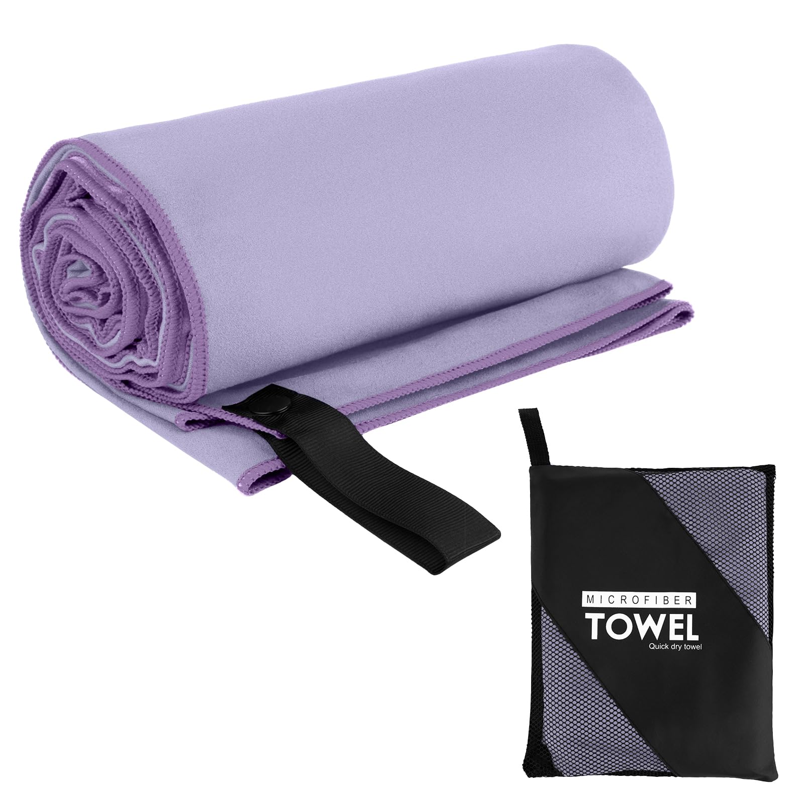 Muka Microfiber Yoga Towel Quick-drying, Super Absorbent Sweat Towel for Hot Yoga, Plum Workout Hand Towels 48x24 Inch