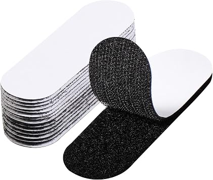 Blendura Tape Self-Adhesive Extra Strong Pack of 10 30 mm x 100 mm Double-Sided Tape Black for Walls Doors Plastics Floors Glasses Metals