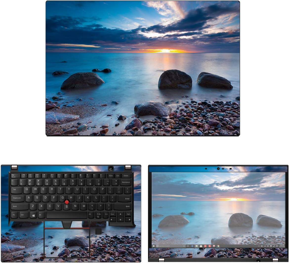Decalrus - Protective Decal Ocean Scene Skin Sticker for Lenovo ThinkPad X390 / X395 (13.3" Screen) case Cover wrap LEthnkpad13_X390-255