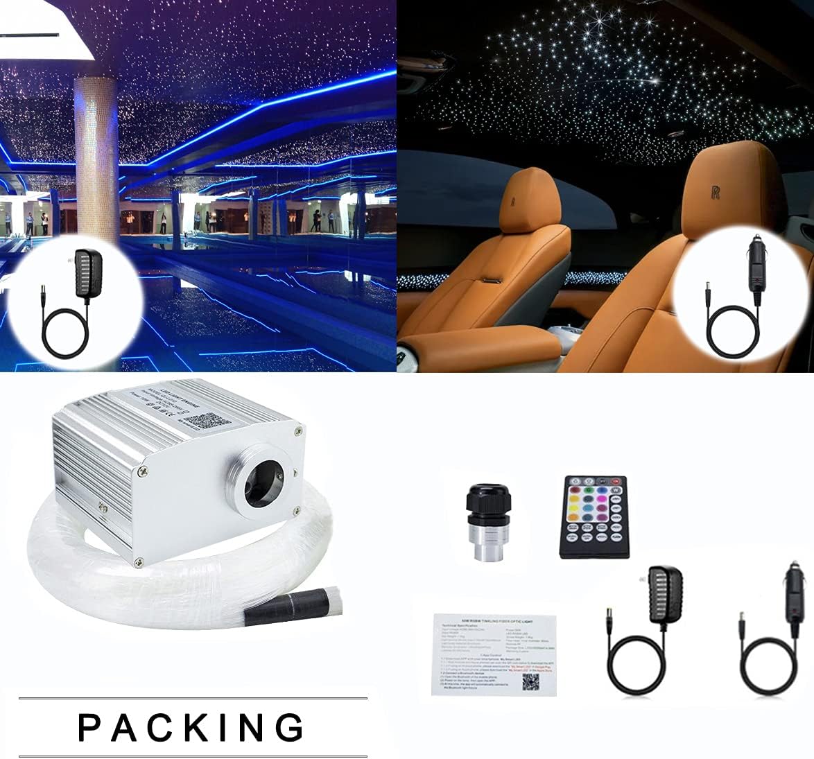 Super Big Clearance! AZIMOM Upgraded Bluetooth 10W Twinkle RGBW Fiber Optic Star Ceiling Light Kits Mixed 460pcs 9.8ft Fibers Sensory Music Mode APP Remote Control Home Indoor Car Ceiling Decor Exclusive Discount 70% Price AZIMOM Upgraded Bluetooth 10W Twinkle RGBW Fiber Optic Star Ceiling Light Kits Mixed 460pcs 9.8ft Fibers Sensory Music Mode APP Remote Control Home Indoor Car Ceiling Decor