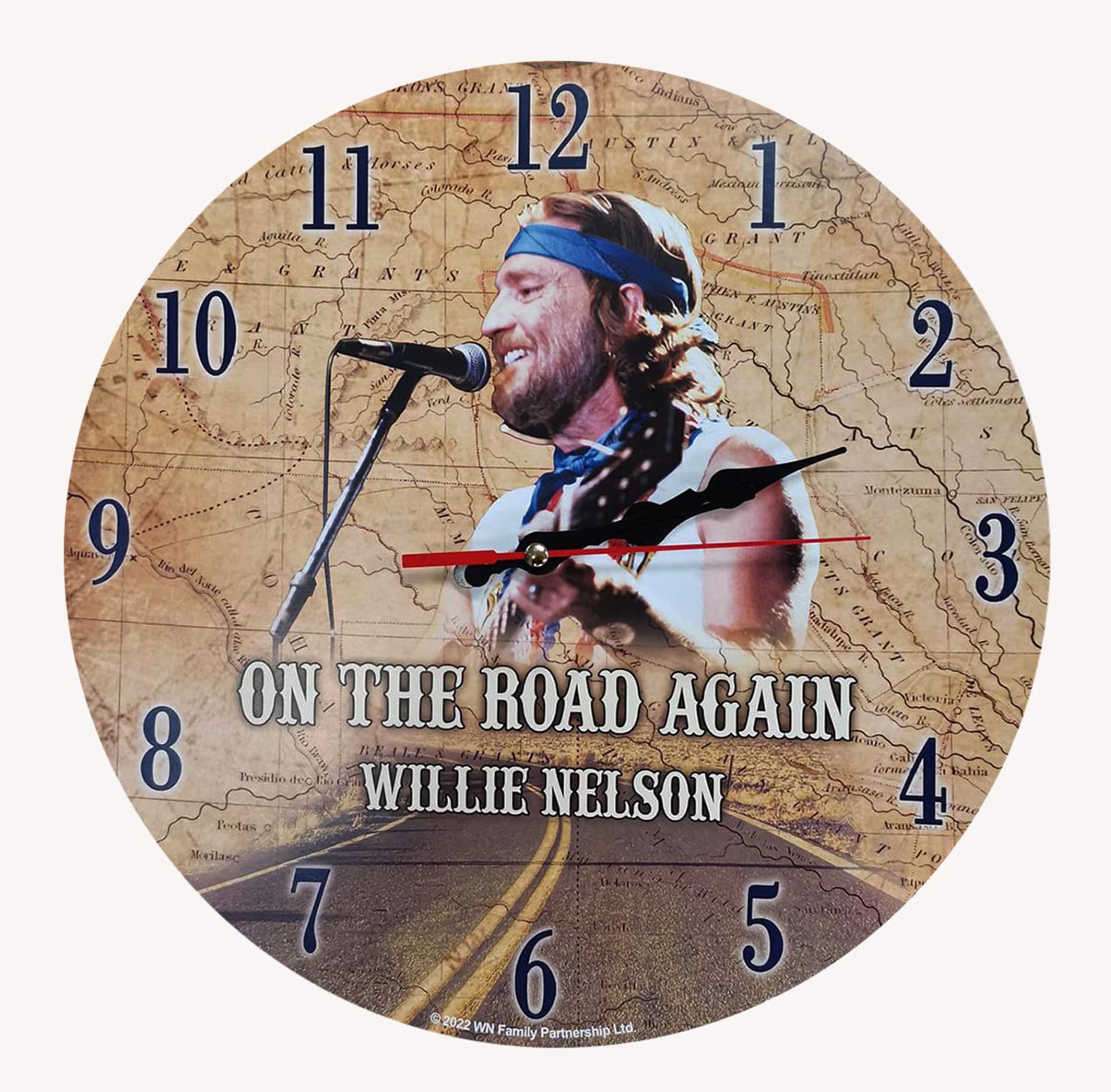 Midsouth Products Willie Nelson Clock On The Road Again -