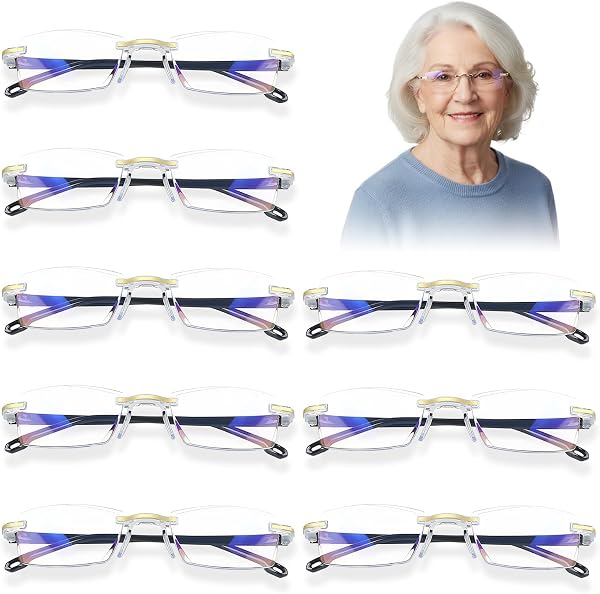 8 PCS Lunettes Smartfocus Lunette De Lecture Homme Lunettes De Lecture Homme Mise Point Automatique Intelligente Protection Anti-Éblouissement Confortable À Porter Unisexe Convient Pour Vision Loin - 1