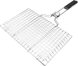 YARNOW 1 Peça Grelhadores A Carvão Portáteis Rede Para Churrasco Ao Ar Livre Rack Para Grelhar Peixes Para Grelhar Acessórios Para Grelhar Rede Para Churrasco Kabob Rede Para Churrasco