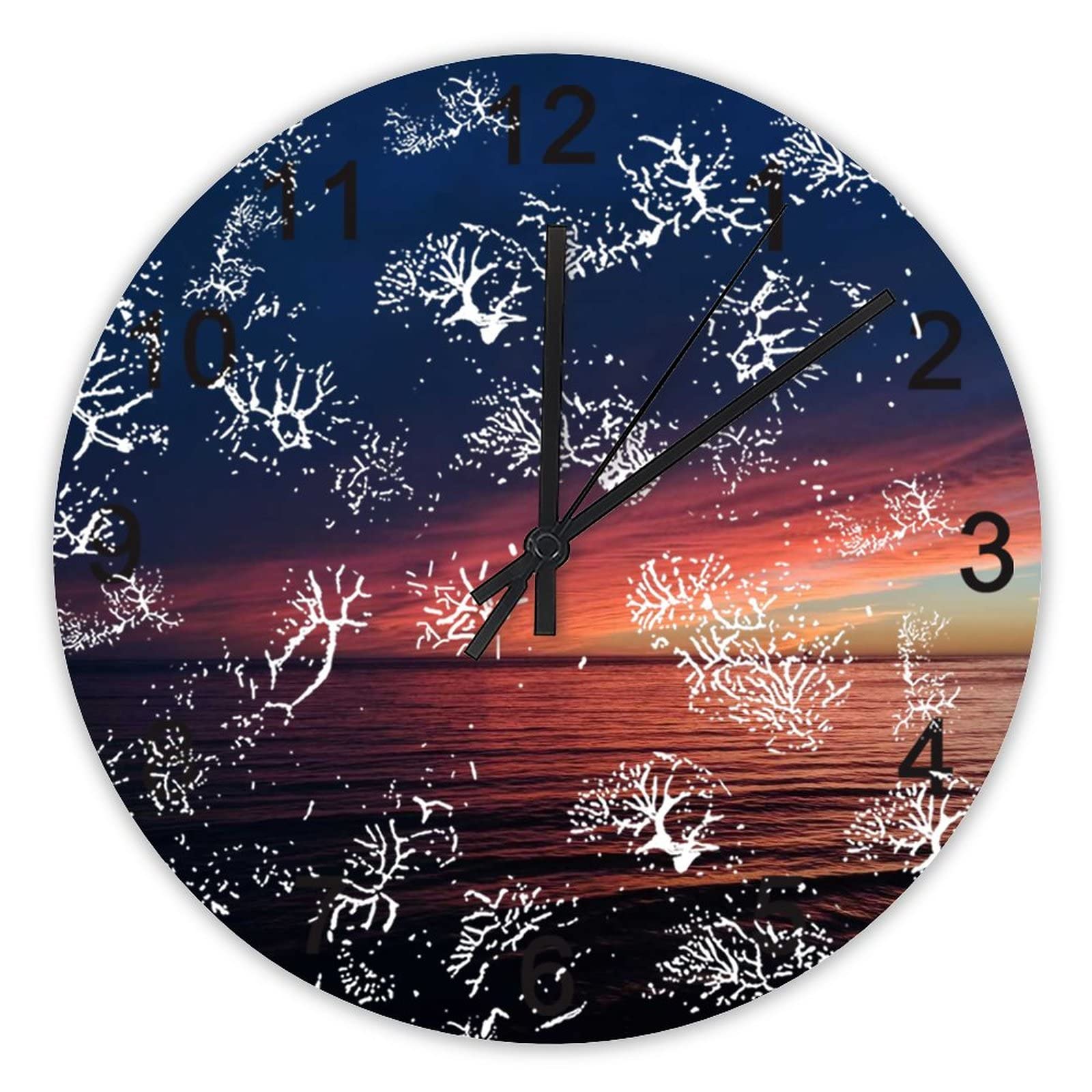 Horloge murale silencieuse décoration d'intérieur à piles salon et cuisine