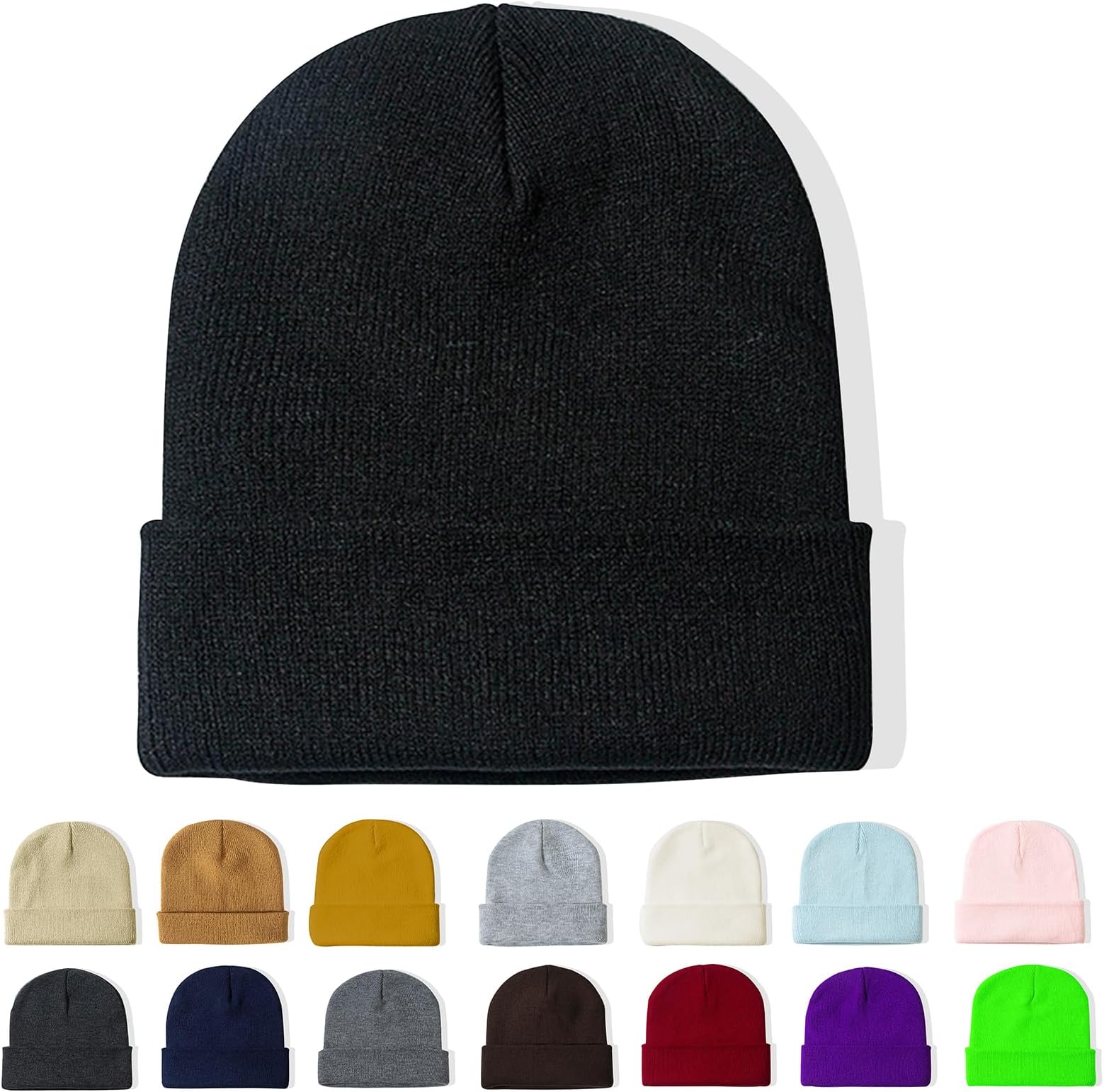 Rosoz Beanie Hats for Men Slouchy Beanies for Men Knitted Caps for Women Soft...