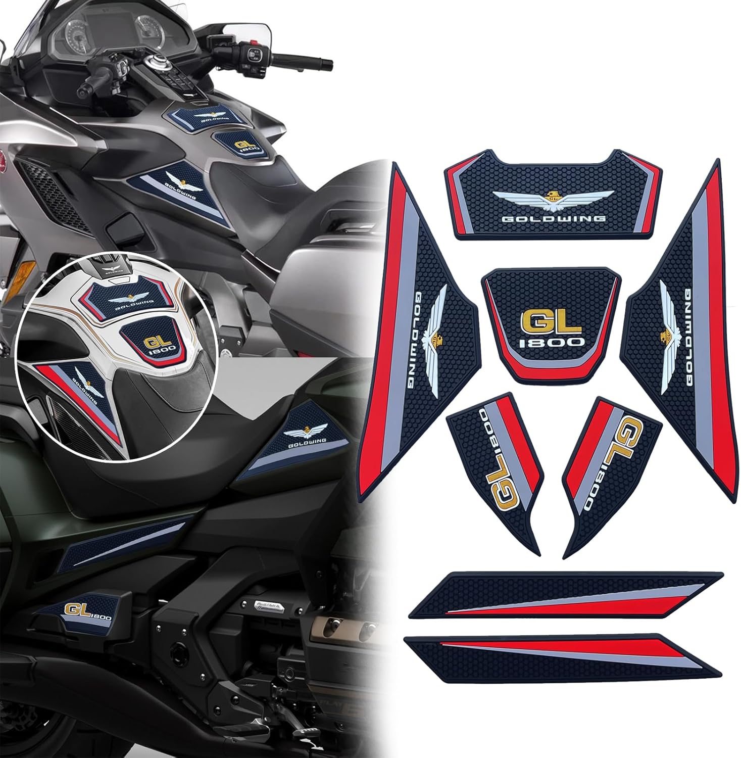 FOR Gold wing GL1800 F6B 2024 motorcycle side fuel tank pad protection sticker decal traction pad Car body decoration protective sticker motorcycle accessories gold wing gl1800 f6b 2018-2024 (Type A)