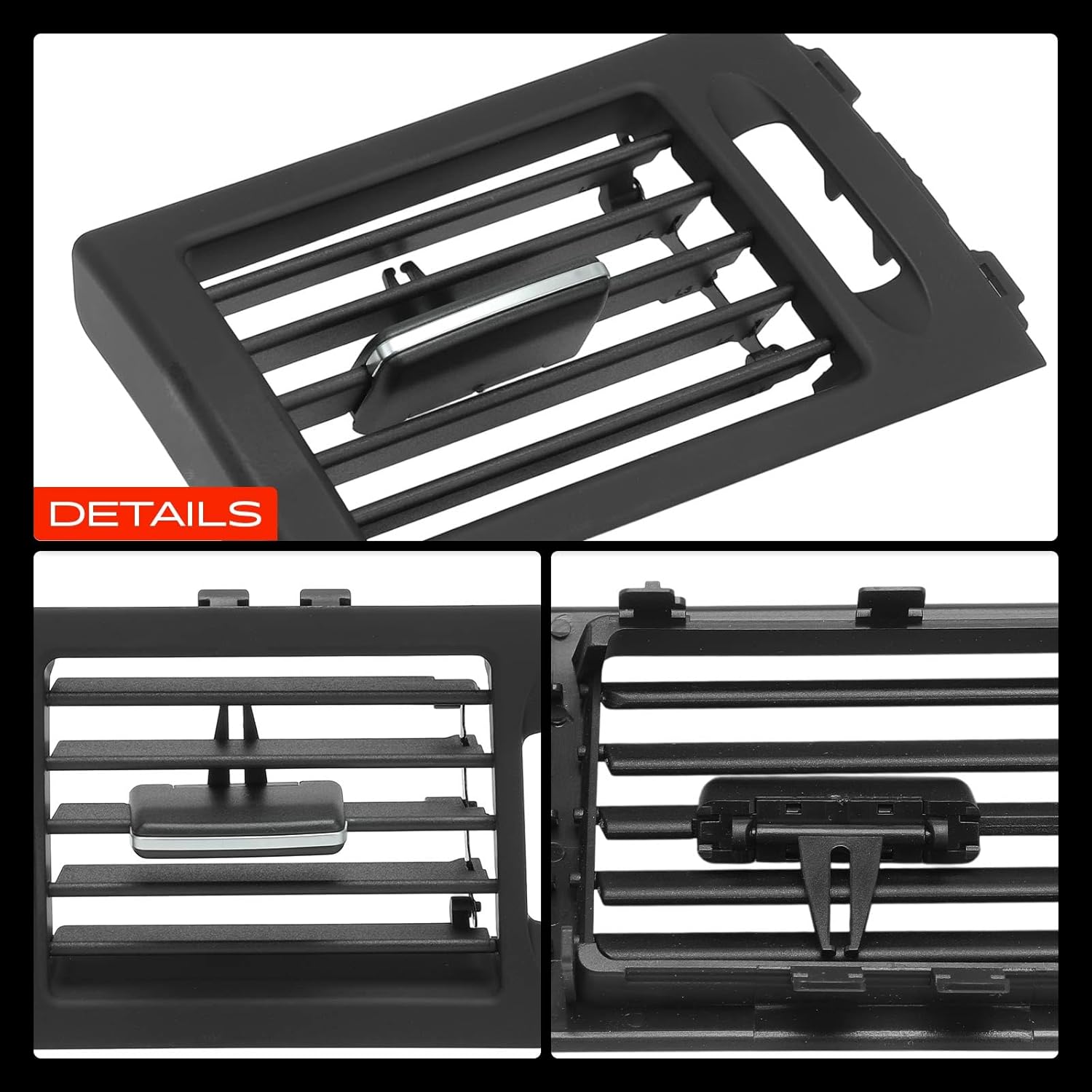 A-Premium Dashboard AC Air Vent Grille Compatible with Mercedes-Benz C180 2011-2013, C200 2010-2013, C230 2007-2009, C250 2010-2013, C280 2007-2009, C300 2008-2013, C350, C63 AMG, Left Driver Side