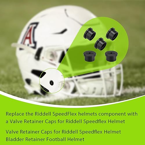 Miniatura 3 de ArrogantF Tornillos de válvula de vejiga para casco Riddell Speedflex y casco de fútbol Speed Icon, 5 piezas de tapón de válvula de tornillo roscado