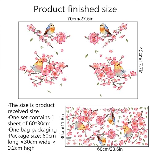 Miniatura 7 de Pegatinas de pared de ramas de pájaro de dibujos animados de animales de pared Pegatinas de arte de pared extraíbles PVC mariposa pared calcomanía