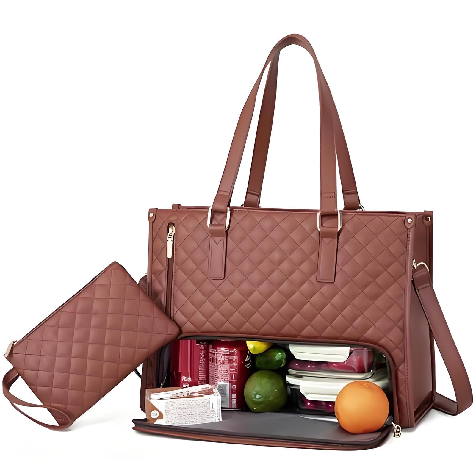 Sac à lunch isolée grand format et sac ordinateur portable 15,6 pouces