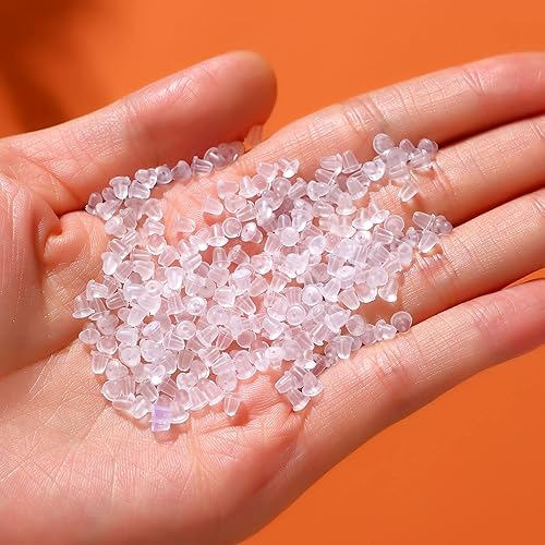 Miniatura 11 de Parte trasera de goma para aretes de goma suave y transparente para tachuelas, aretes de silicona hipoalergénica, tapón de repuesto para mujeres