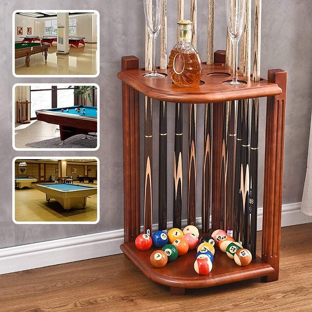Billiard Cue Holder Snooker Billiard Table 10 Pool Billiards, Wooden Snooker Billiard Cue Rack, For Billiard Table Snooker Bracket, For School Home Club, Billiard Supply Corner Pool Cue Rack