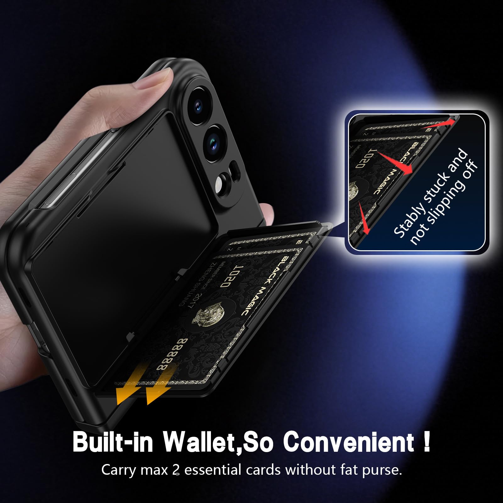 Etui portfelowe do iPhone Duo, ochrona aparatu i wyświetlacza