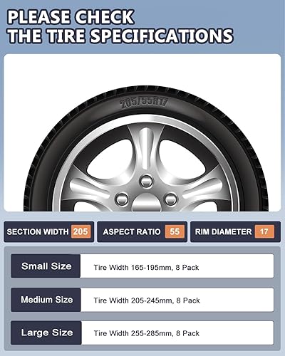 Miniatura 4 de SCITOO Cadenas de nieve de ajuste rápido, fácil instalación, cadena de tracción de neumáticos para automóvil, camioneta, SUV, cadenas de neumáticos