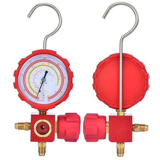 Juego de Manómetros para A/C HVAC con Manómetros de Alta Presión miniatura 2