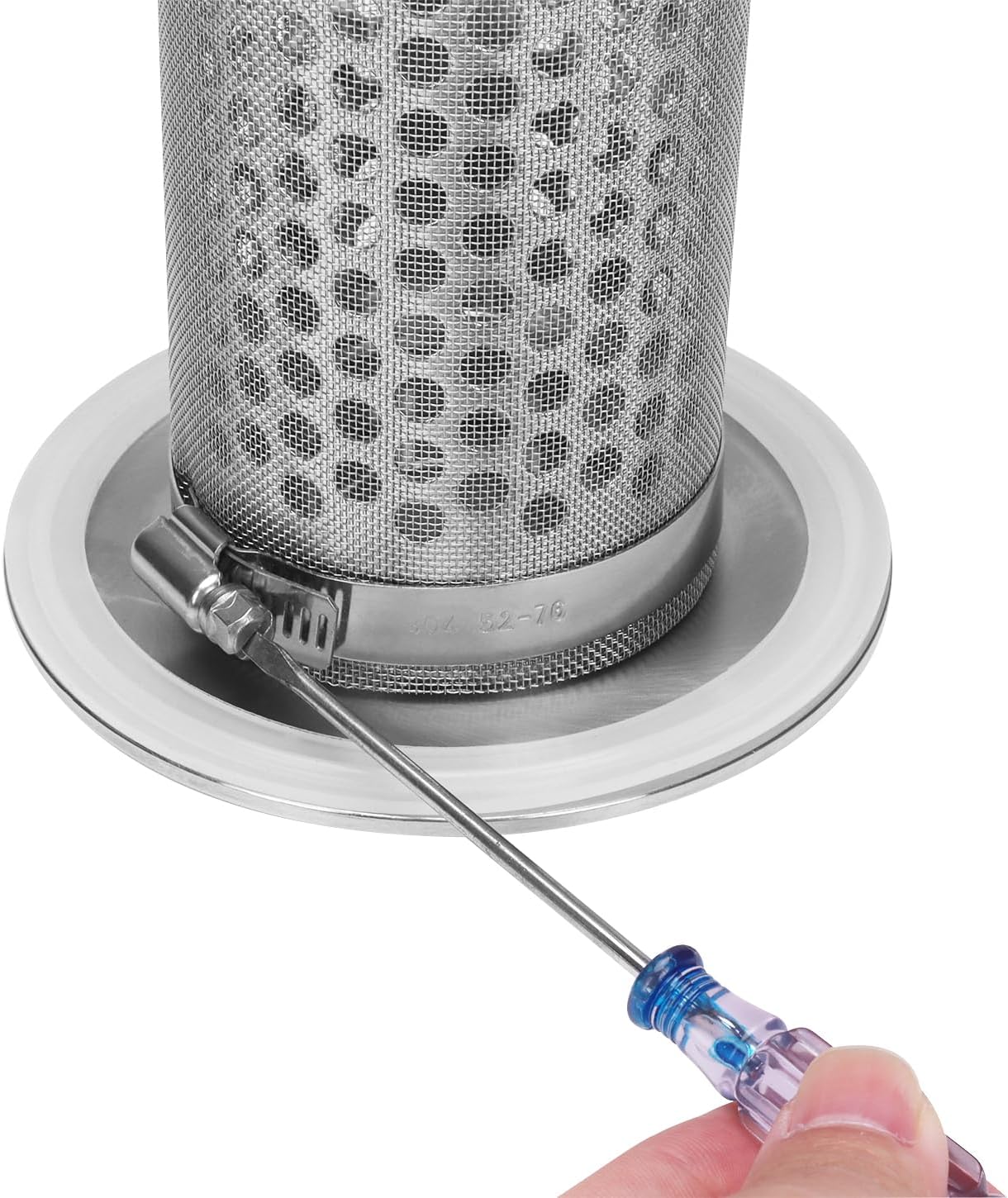 DERNORD 1.5 Inch Tri-Clamp Filter - Sanitary Fittings Inline Straight Strainer SS304 with 30 Mesh Stainless Steel Screen