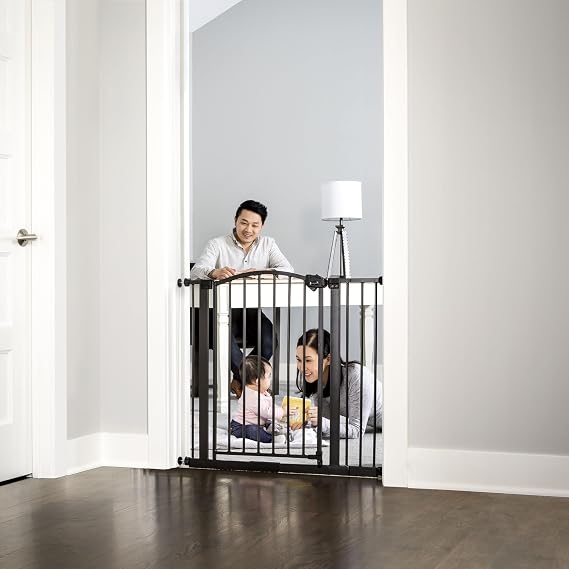 Regalo Easy Step Arched Decor Walk Thru Baby Gate, Includes 4-Inch Extension Kit, 4 Pack Pressure Mount Kit & Easy Step 36 Extra Tall Walk Thru Baby Gate, Includes 4-Inch Extension Kit