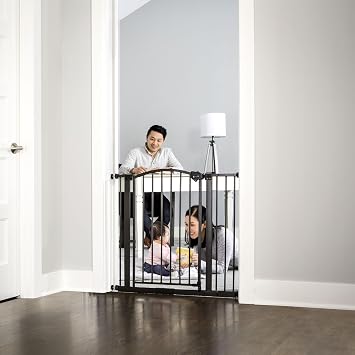 Regalo Easy Step Arched Decor Walk Thru Baby Gate, Includes 4-Inch Extension Kit, 4 Pack Pressure Mount Kit & Easy Step 36 Extra Tall Walk Thru Baby Gate, Includes 4-Inch Extension Kit