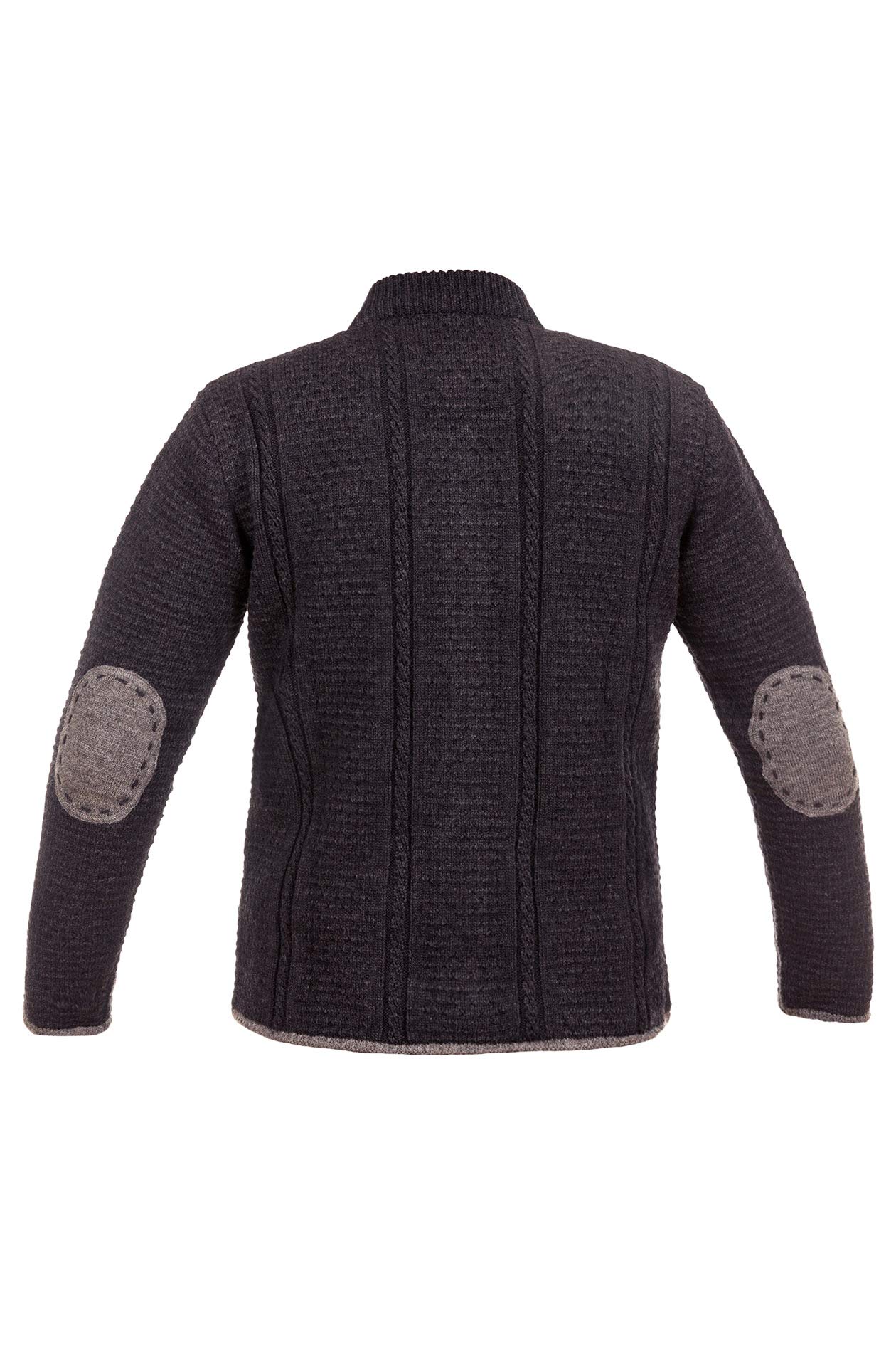 Edelnice Trachtenmode Trachten Strickjacke mit Reissverschluss in hellgrau oder anthrazit