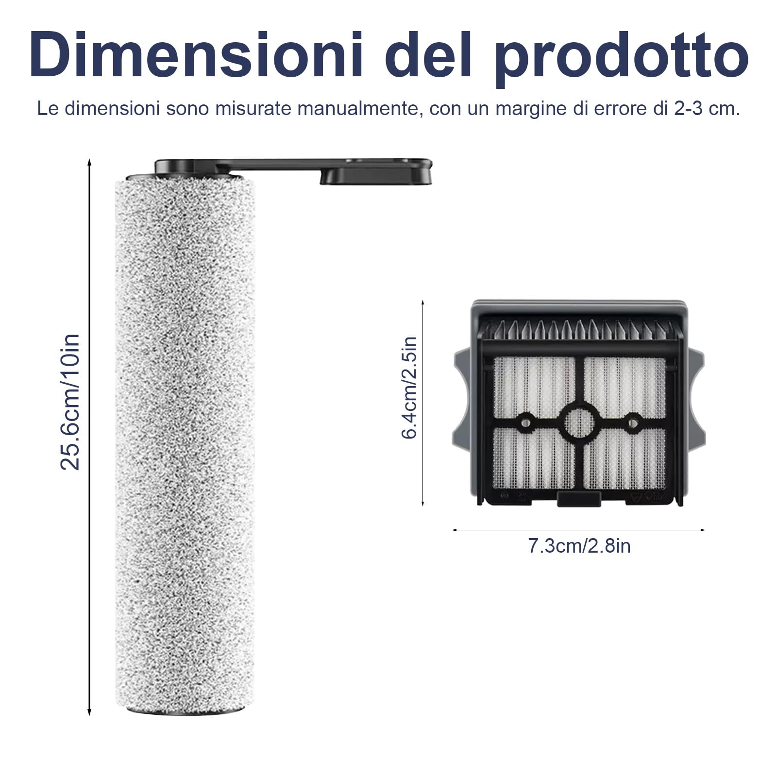 3 Spazzola testa e 3 Filtri Accessori per Tineco Floor One Stretch S6/ S6 Stretch lite/Switch S6 Stretch/Switch S7 Stretch/ S7 Stretch Steam/ i6 Stretch/ i5 Stretch/ S9 Artist Nass Aspirapolvere