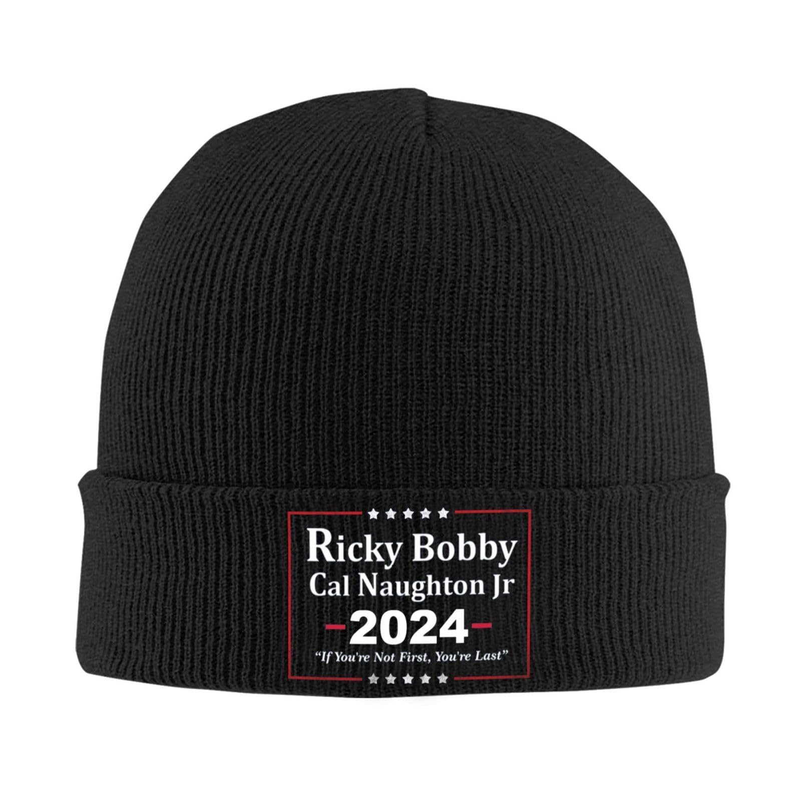 Ricky Bobby Cal Naughton Jr 2024 Election Cozy Winter Essential: Hand-Knitted Hat Ultimate Warmth Black
