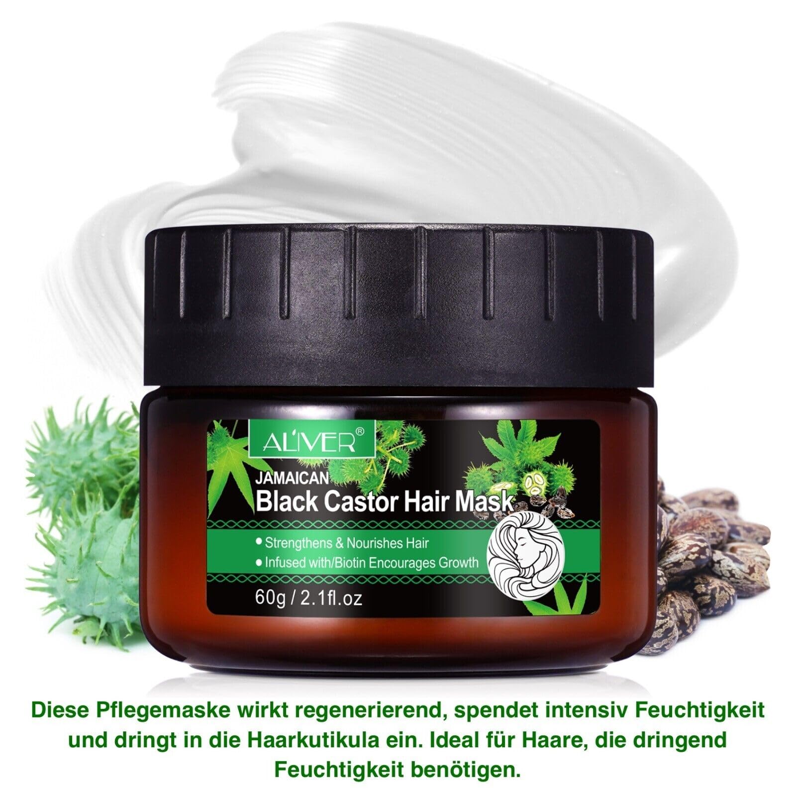 P-Beauty zestaw 4 oleju rycynowego, szamponu, odżywki i maski do włosów z biotyną, pielęgnacja włosów, pielęgnacja skóry głowy – szampon, odżywka, olejek do włosów, kuracja do włosów, szampon
