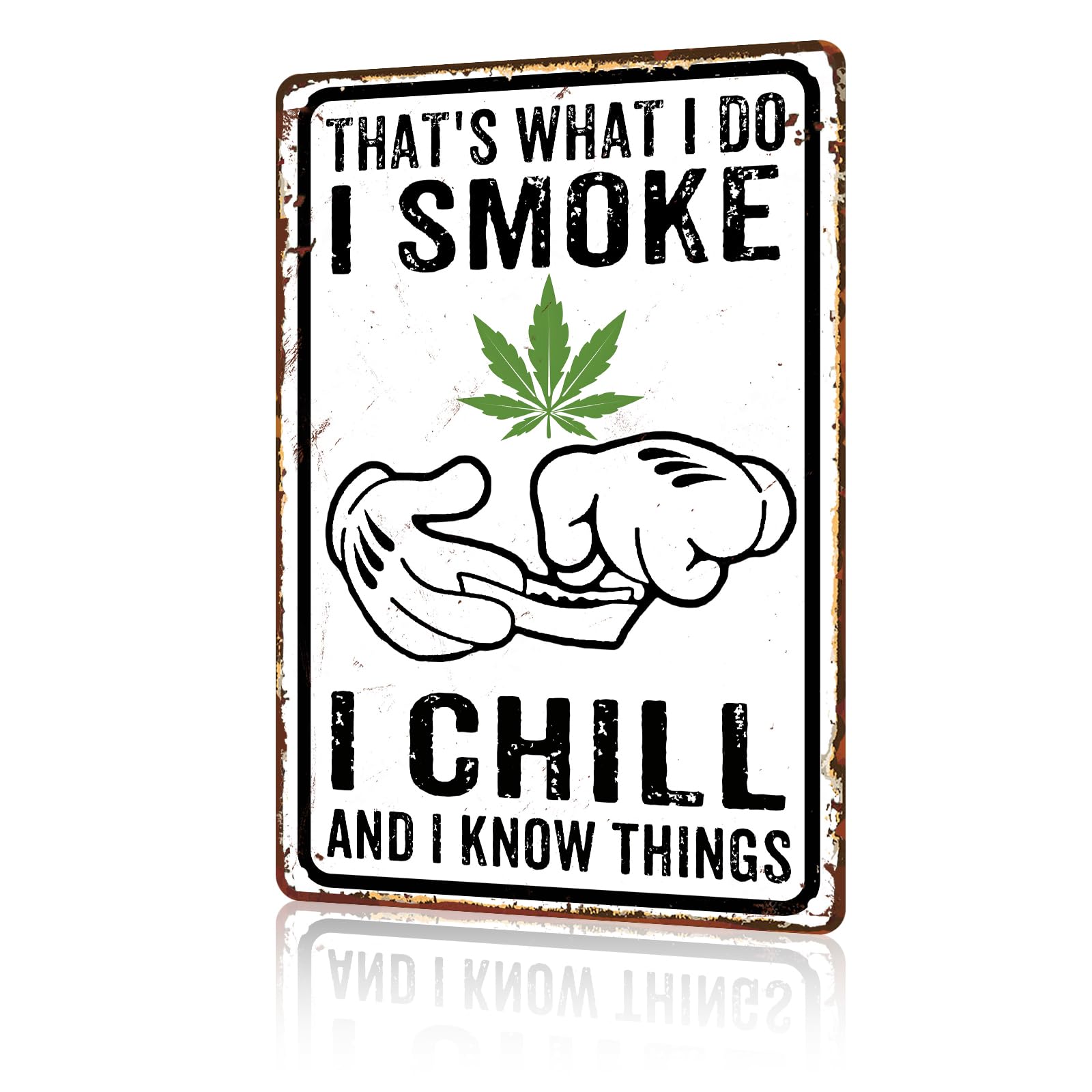 Anceky Aluminum Metal Tin Sign Funny VintageII Know Things Metal Sign for Home Living Bedroom Yard Decor Garden Outdoor 12×8 Inch