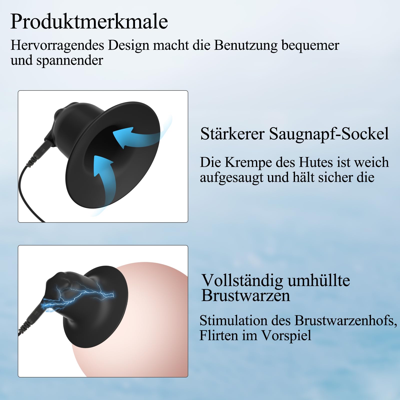 BDSMYEE Juego de Pinzas Eléctricas para Pezones, Succionador de Pezones con 19 Modos para Mujeres, Pinzas para Pezones con Cadena, Juguetes Sexuales de Bondage SM