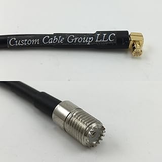 12 inch RG188 MCX MALE ANGLE to MINI UHF FEMALE Pigtail Jumper RF coaxial cable 50ohm Quick USA Shipping