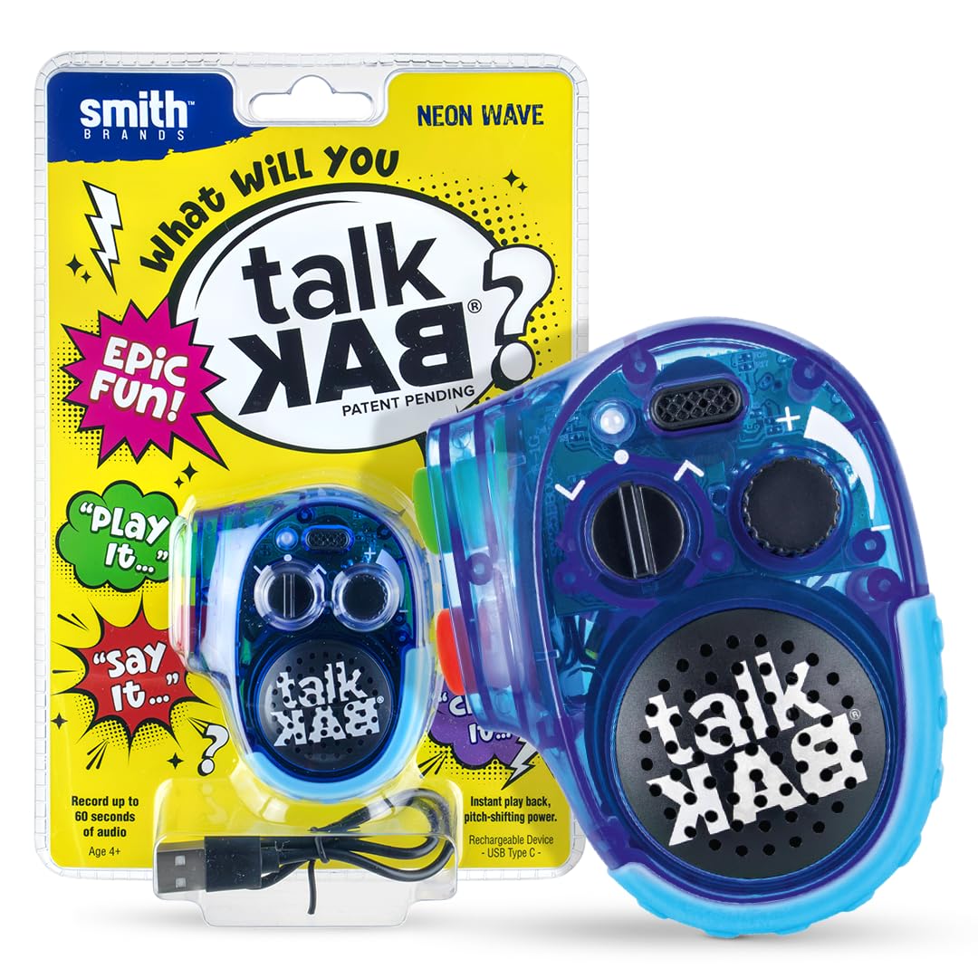 talkBAK Voice Recorder &amp; Changer with Playback &amp; Fun Voices - Neon Wave