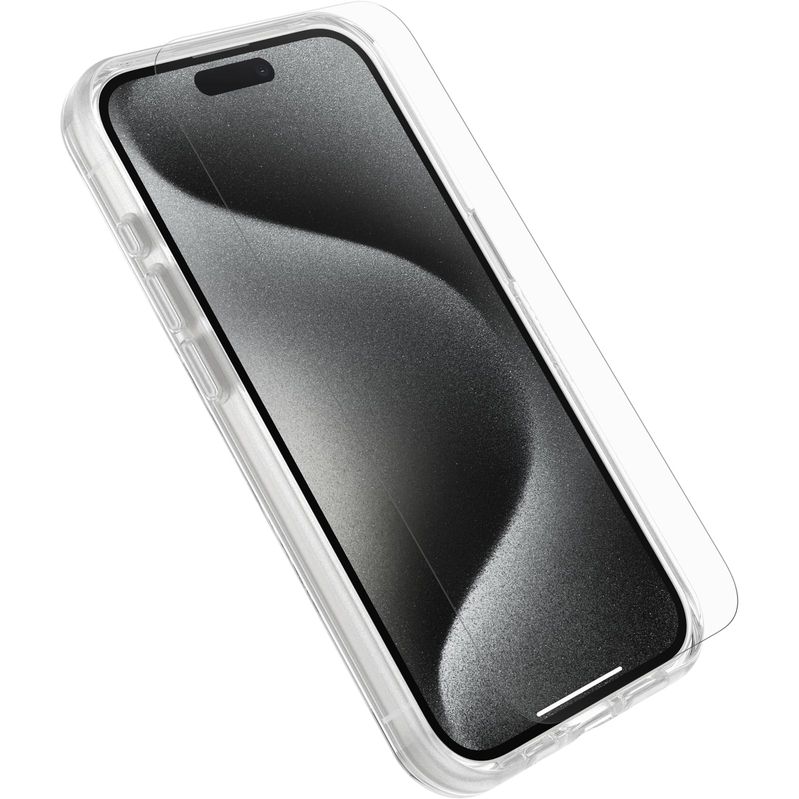 OtterboxPack Protección para iPhone 15 Pro ; Funda Symmetry MagSafe Clear Testada 3x con los estándares Militares anticaídas y Premium Glass Protector Pantalla Tecnología avanzada Antiarañazos