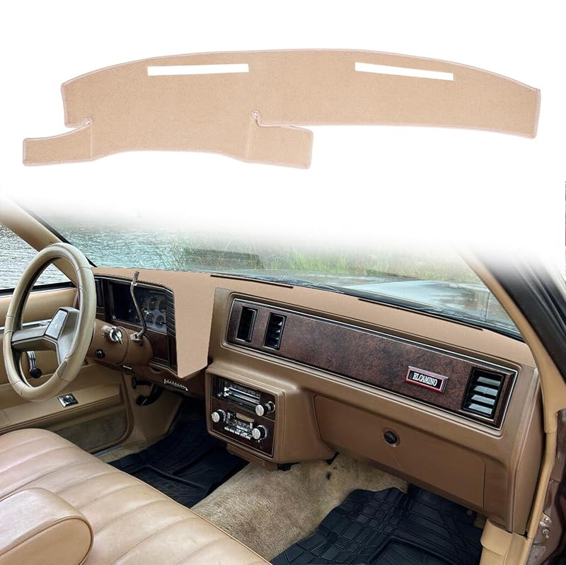 Capa para Painel sob Medida para Chevy Chevrolet Monte Carlo, El Camino, Malibu e GMC Caballero 1981 a 1988 puxhig Bege