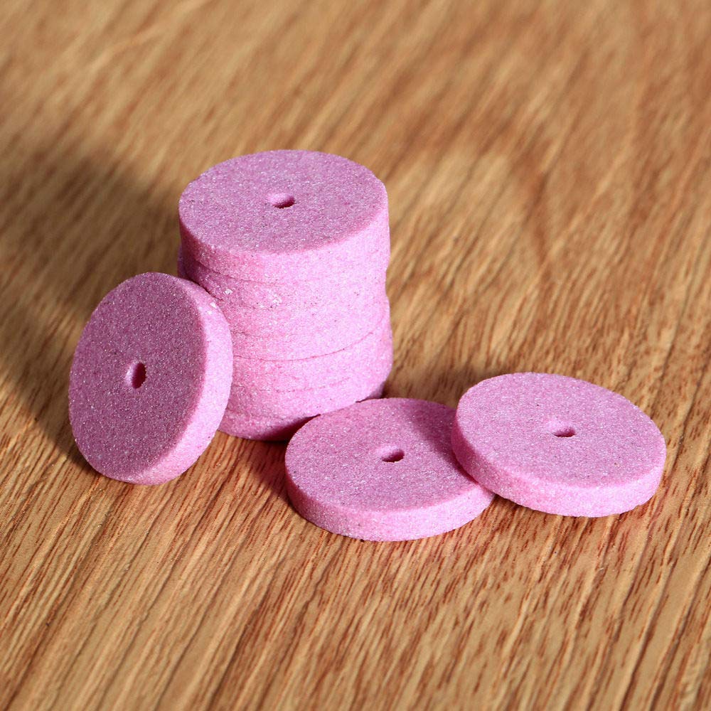 Ruota Lucidante, Accessorio da 20 Pezzi Mini Mola da 20 Mm Tampone per Lucidatura Pietra Montata per Smerigliatrice da Banco Utensile Rotante Utensili Abrasivi/As Shown