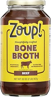 Beef Bone Broth by Zoup! Keto-Friendly, Gluten Free, Fat Free, Non-GMO - Great for Stock, Bouillon, Soup Base or in Gravy - 1-Pack (32 oz)