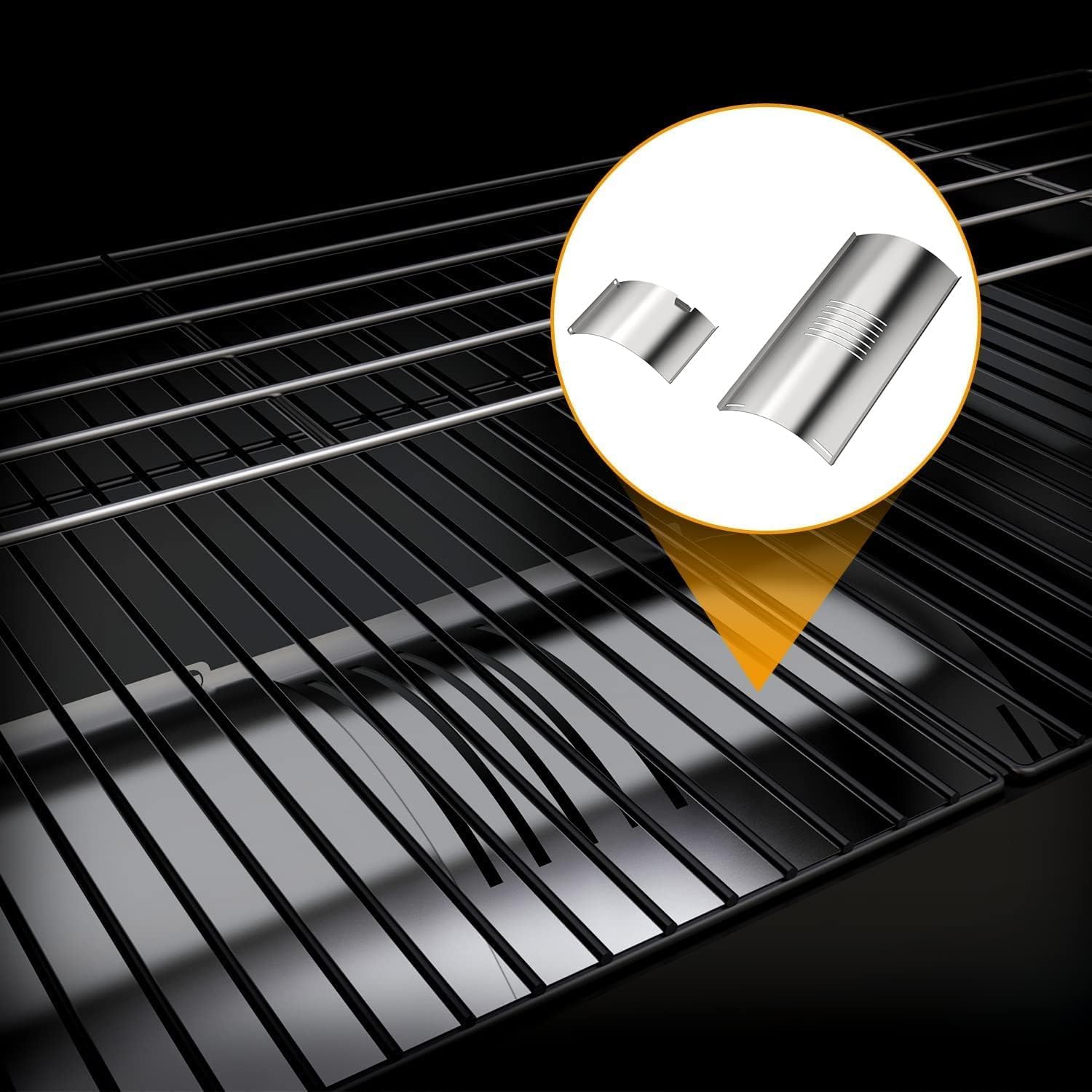 Flame Broiler Slide Cover and Bottom Kit Replacement for Pit Boss 1100 Series, Grill Replacement Parts for Pit Boss Series Pellet Smoker Grills PB1100PS1, PB1100PS1-5, PB1100PS1-W007 Accessories