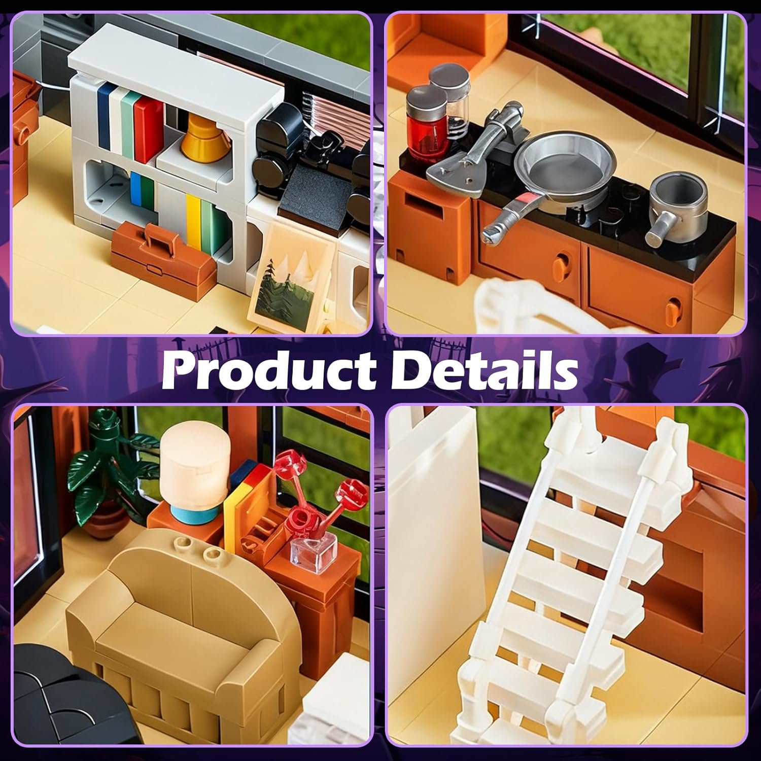 Sosuy Vampire Villa Building Blocks Sets, Modern House Model Toy with Lights, for Adults Teens Boys Girls, 2813+ Pcs Fantasy Craft for Book Lovers, Villa Design for Film Fans