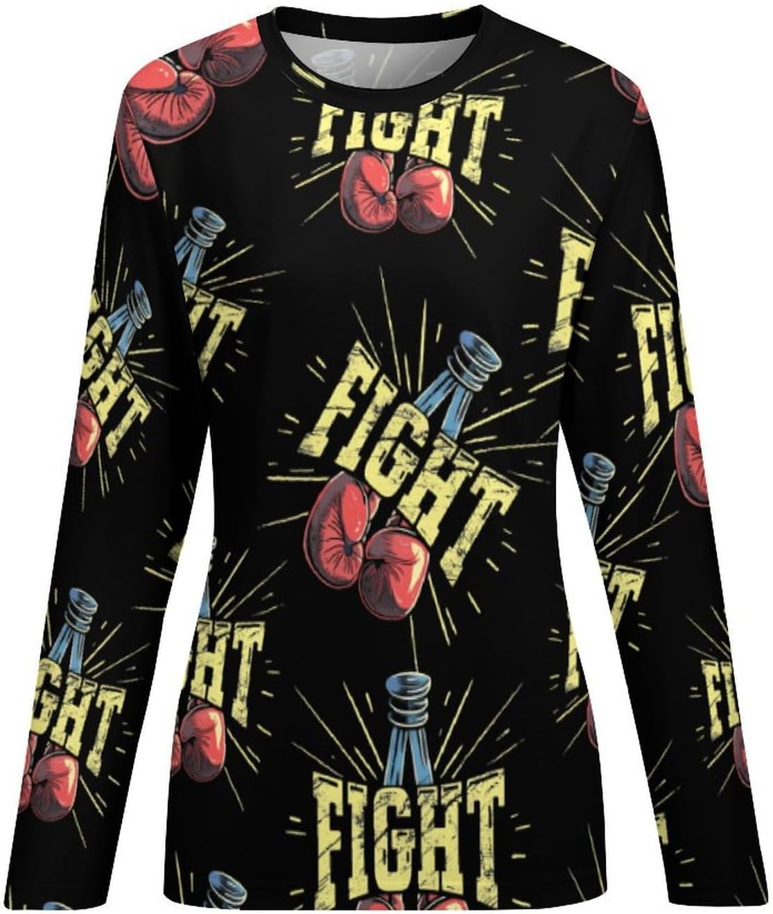 Fight Lung Cancer Awareness Women's Pajama Top Sleepwear Pajamas Sleep T-Shirt Long Sleeve Shirt Crewneck Tee