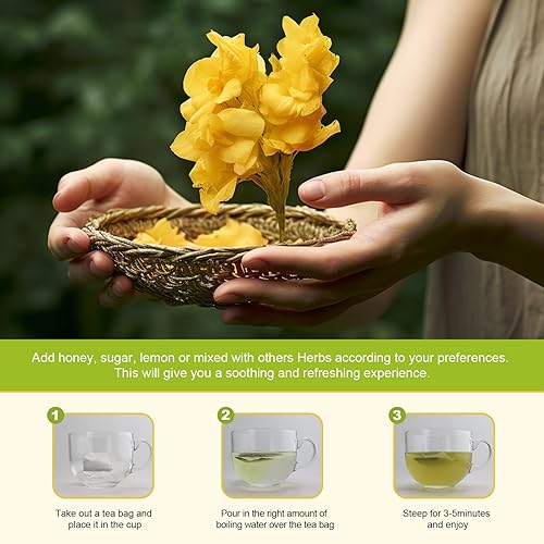 Miniatura 5 de Mullein Leaf Tea - Té de hierbas para limpieza respiratoria y pulmonar, sin cafeína, 30 bolsas de té