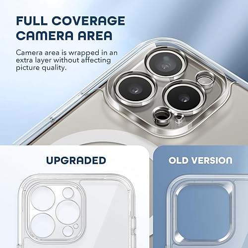 Miniatura 4 de TIESZEN Funda magnética para iPhone 15 Pro Max, diseño a prueba de polvo compatible con MagSafe, protector de pantalla de vidrio templado 9H