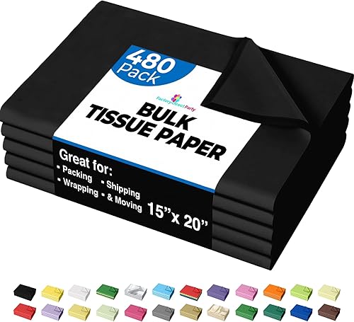 Crown 480 hojas paquete a granel, papel de regalo resma de papel 15 x 20 pulgadas Papel de regalo para álbumes de recortes, arte y manualidades,