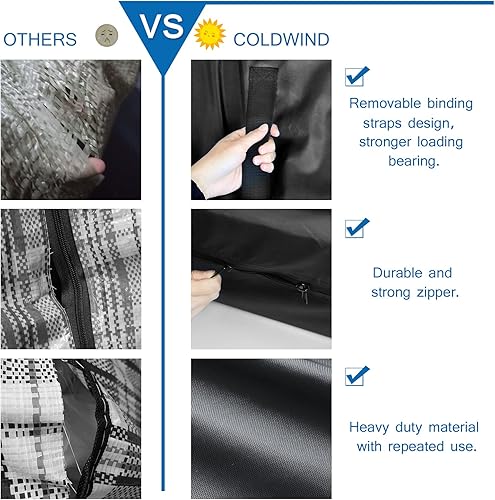 Miniatura 23 de Coldwind Bolsas de colchón para mudanza y almacenamiento, funda de colchón impermeable para mudanza con asas resistentes, cremallera fuerte, bolsa